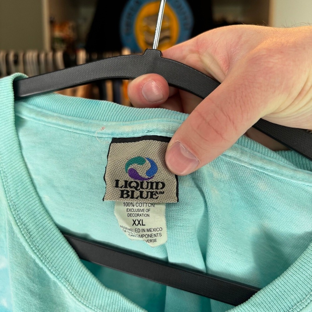 Grateful Dead 40 Years 1965-2005 Liquid Blue Tie Dye Shirt XXL Blue Band Tee USA - Picture 3 of 4